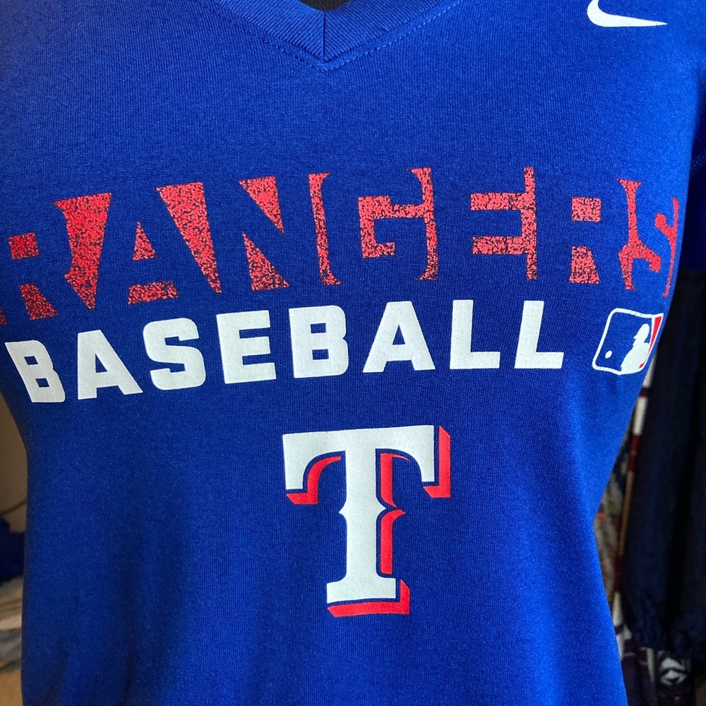 Nike Texas Rangers dri fit vneck Tshirt size small - Picture 2 of 7